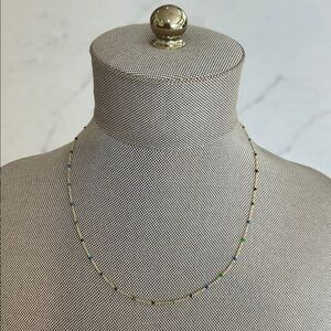 Gorjana Capri short necklace blue and green Hamptons